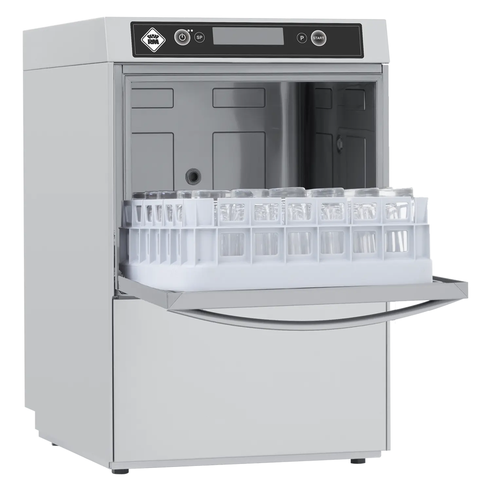 RM Gastro Geschirrspülmaschine doppelwandig Wasserenthärter 40x40 - 230 V / RM -
