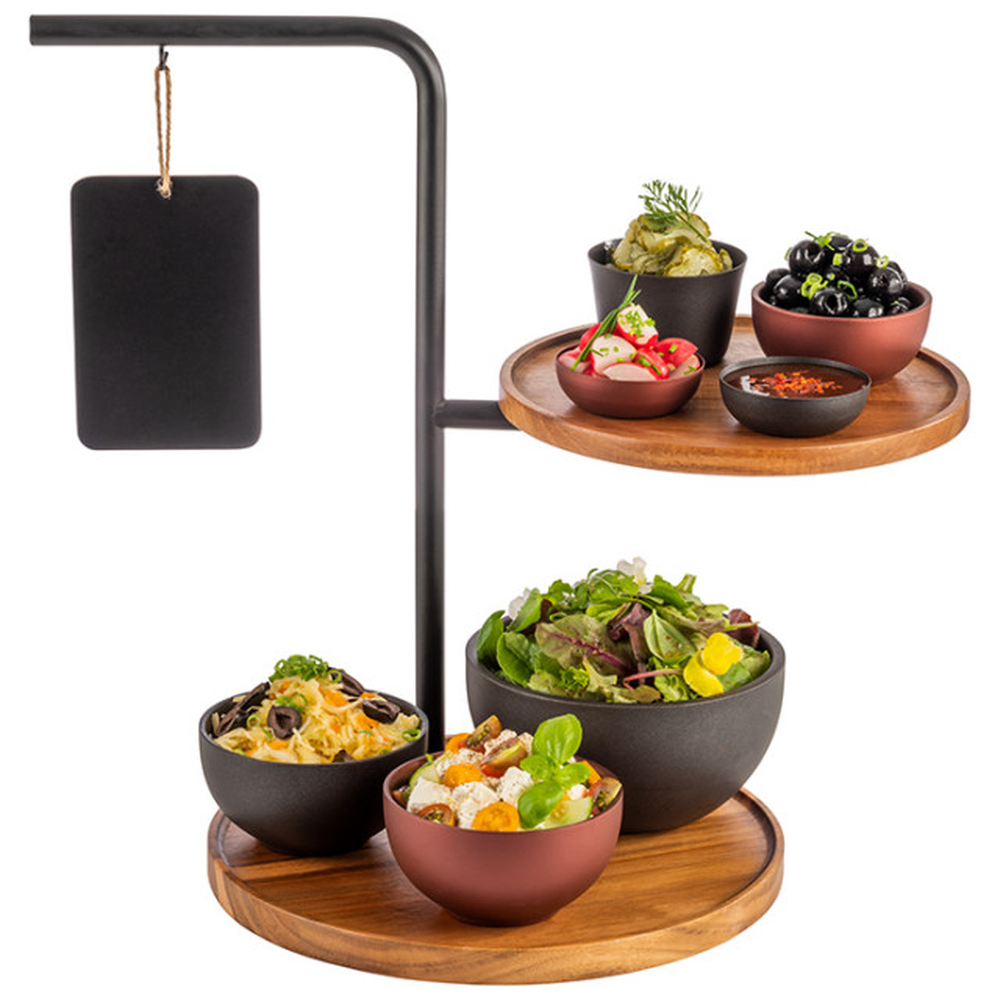 APS 2-stufige Etagère -IRON- 47 x 30 cm, H: 44 cm