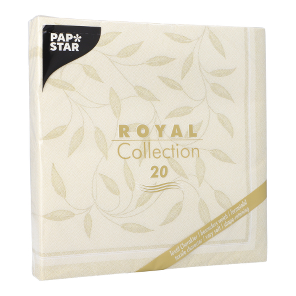 PAPSTAR Servietten ROYAL Collection 1/4-Falz 40 cm x 40 cm champagner New