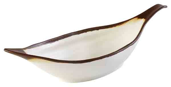 APS Blattschale -CROCKER- 42 x 14 cm, H: 9,5 cm , Melamin, creme