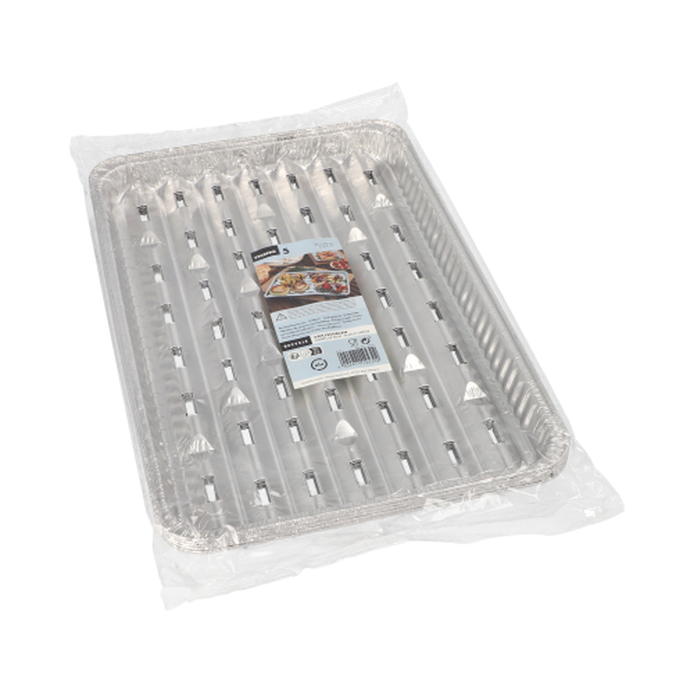 Papstar Grillschalen, Alu eckig 2,5 cm x 23 cm x 34 cm