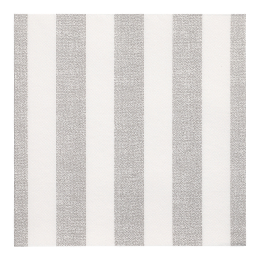 Papstar Servietten "ROYAL Collection" 1/4-Falz 40 cm x 40 cm grau "Lines"