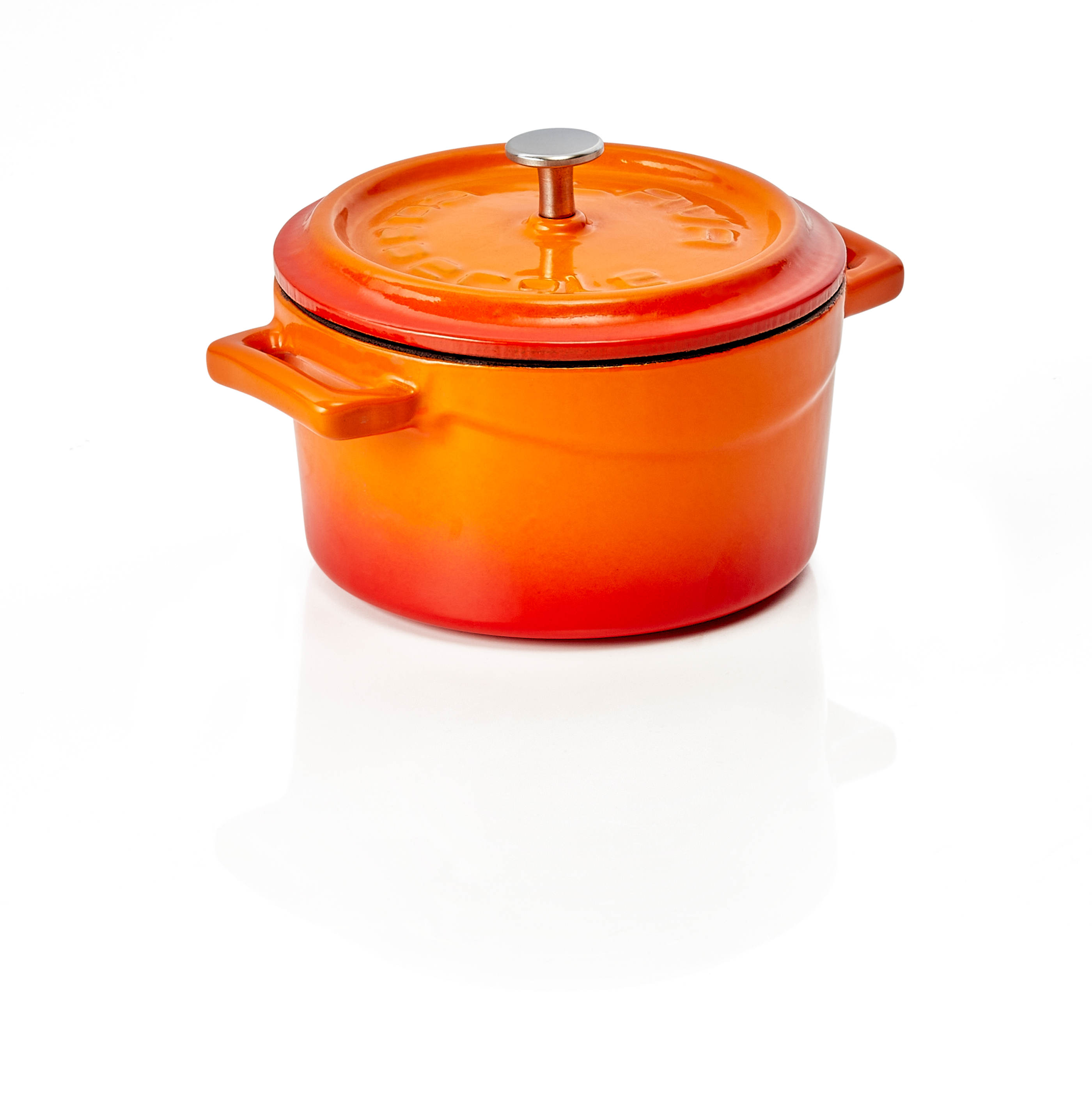 WAS Cocotte Ø oben 11 cm Höhe 6,0 cm orange Gusseisen