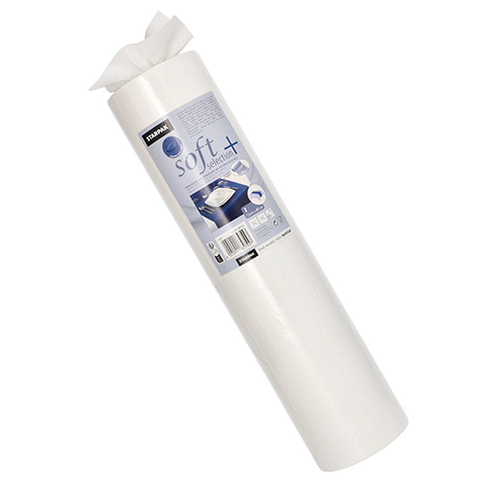 PAPSTAR stoffähnlich, Vlies soft selection plus 24 m x 40 cm weis
