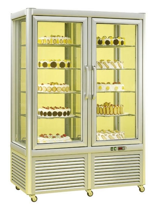 KBS Panoramavitrine Prisma 800 TNV-PF (bronze) mit 10 Rosten