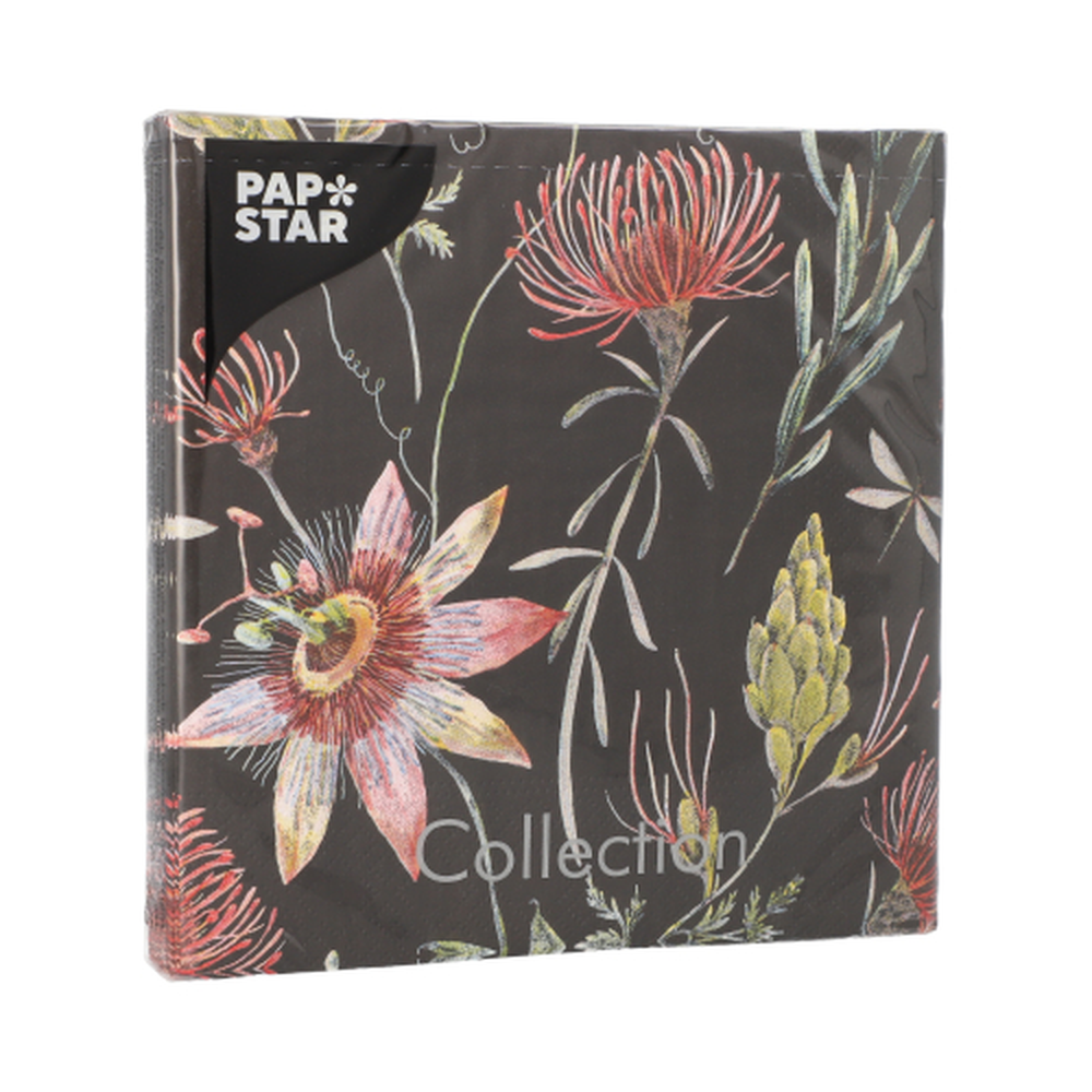 Papstar Servietten, 3-lagig 1/4-Falz 33 cm x 33 cm "Flowers"