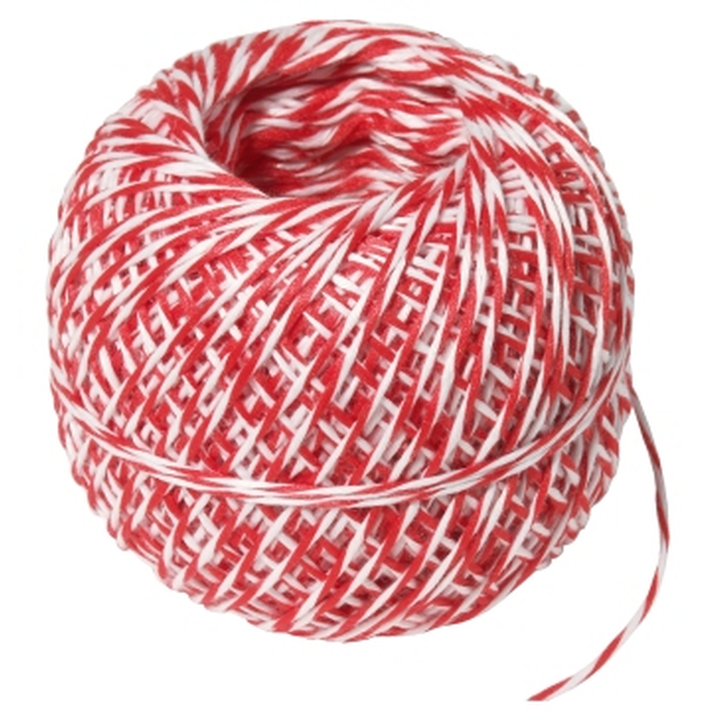 Contacto Wurstgarn weiss/weiss/rot 100m Polyester