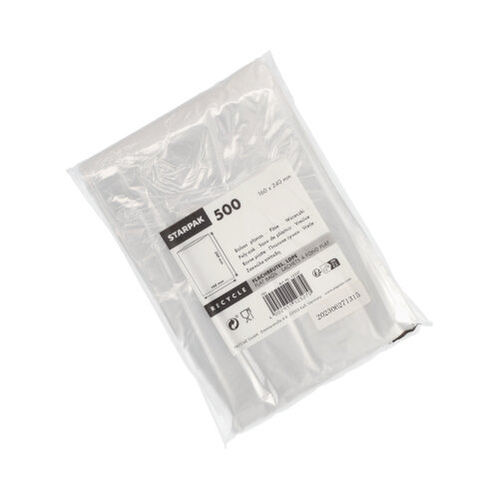 Papstar Flachbeutel, LDPE 24 cm x 16 cm transparent