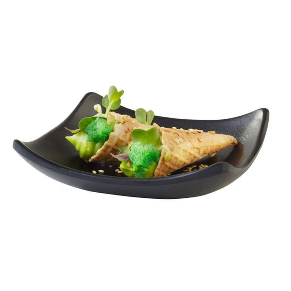 APS Schale -ZEN- 10,5 x 10,5 cm, H: 3 cm , Melamin, schwarz, Steinoptik