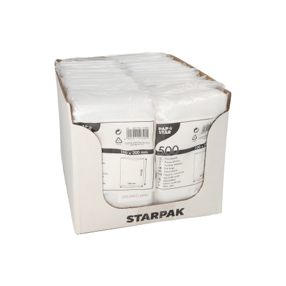Papstar Flachbeutel, LDPE 20 cm x 10 cm transparent