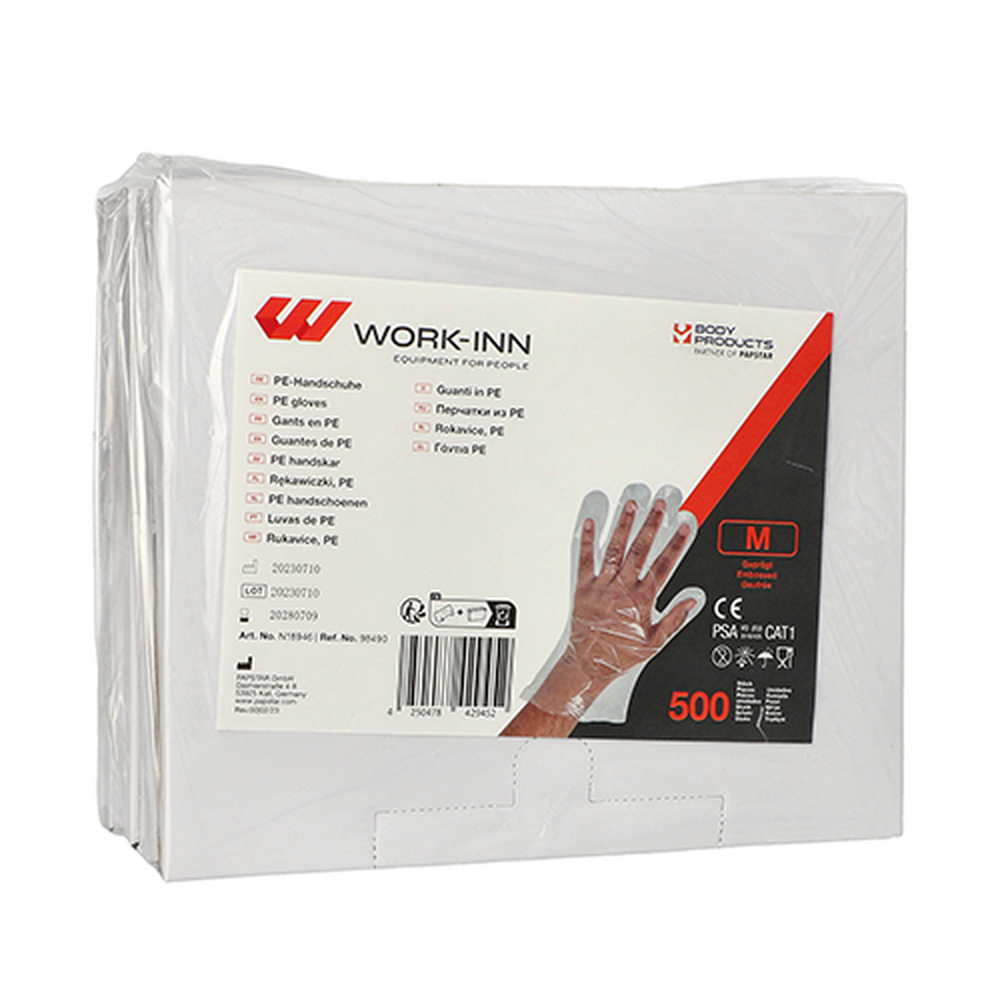 Papstar "WORK-INN/-PS" Handschuhe, PE transparent für Damen, M