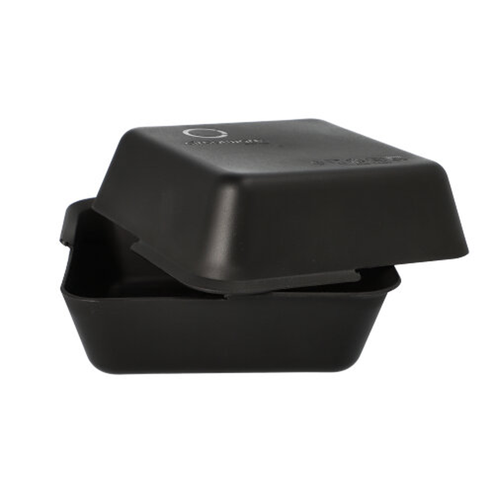 PAPSTAR Circulware Mehrweg-Foodboxen 4,3 cm x 15,6 cm x 15,6 cm schwarz , 2