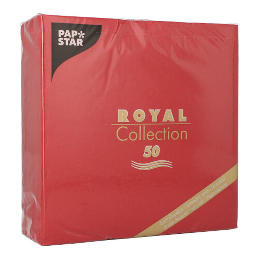 Papstar Servietten "ROYAL Collection" 1/4-Falz 40 cm x 40 cm bordeaux