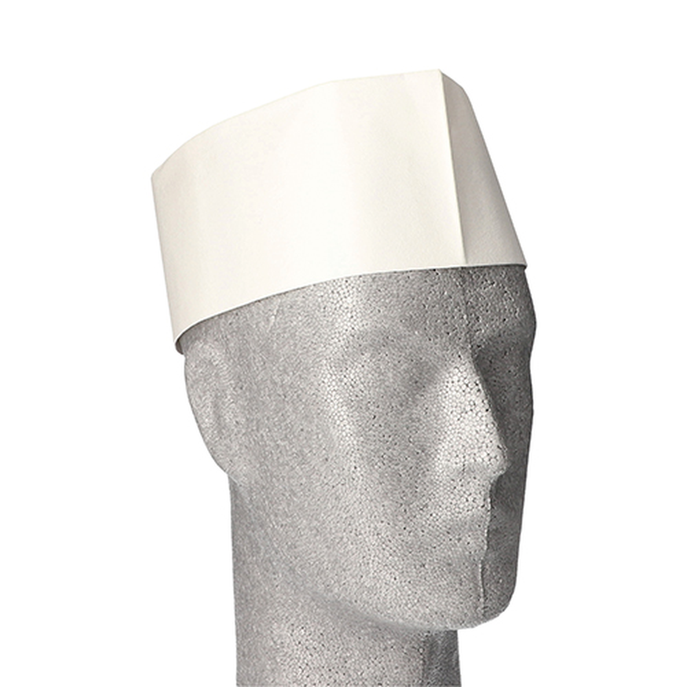 Papstar "WORK-INN/-PS" Schiffchen, Krepp 8,5 cm x 27,5 cm weiss Größe: 55 - 62
