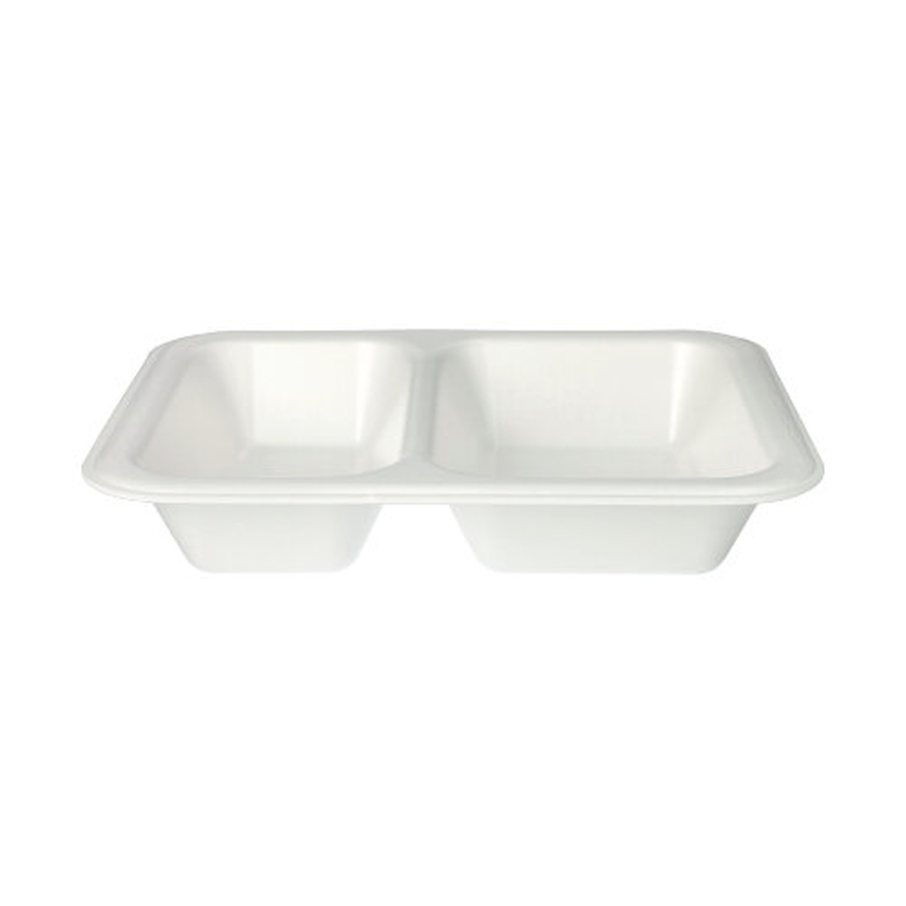 PAPSTAR Siegelschalen, XPS 2-geteilt 800 ml 4,2 cm x 18,5 cm x 23,5 cm weiss
