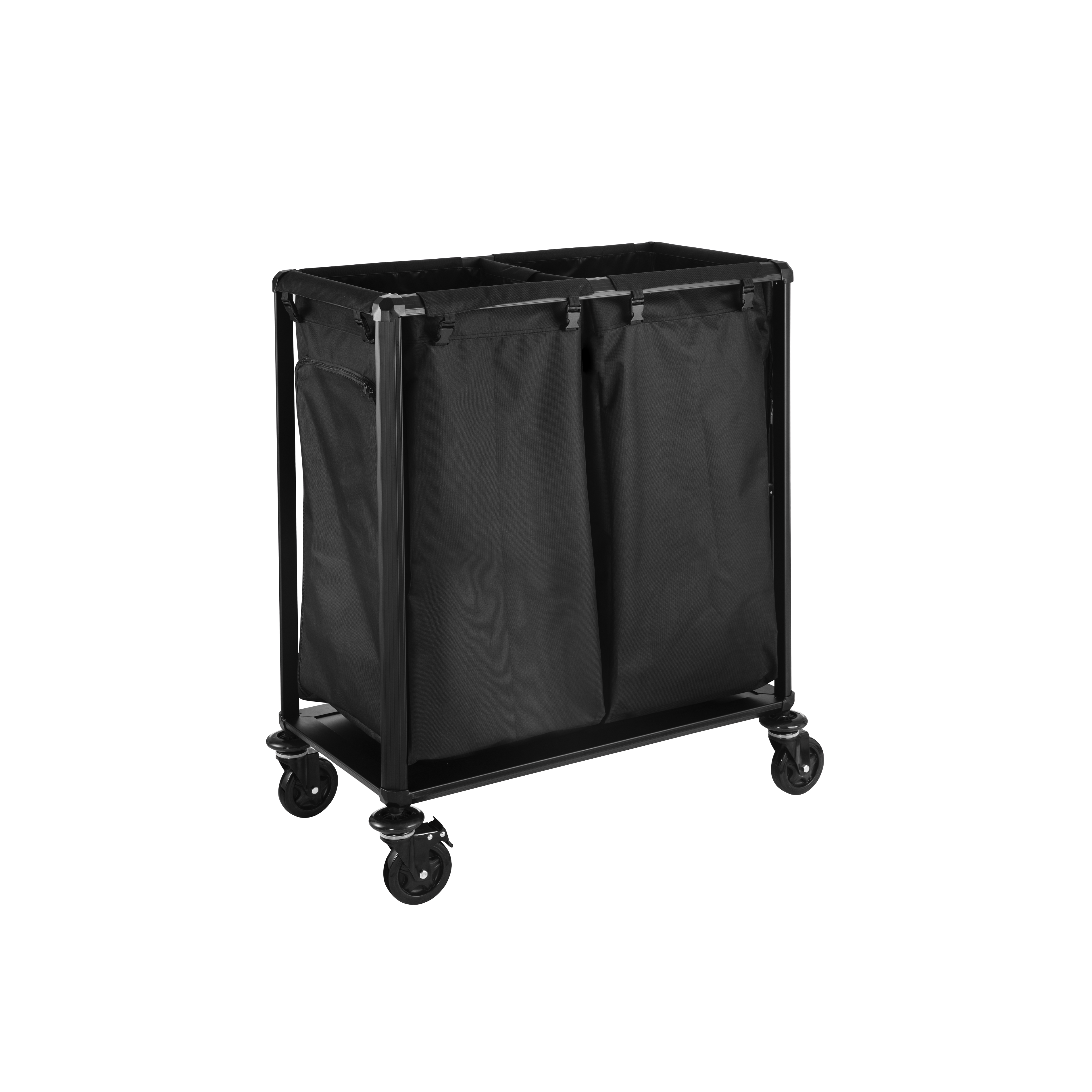 WAS Wäschewagen Double, 70 x 60 x 90 cm, Stahl, ABS Kunststoff, Polyesterfaserst