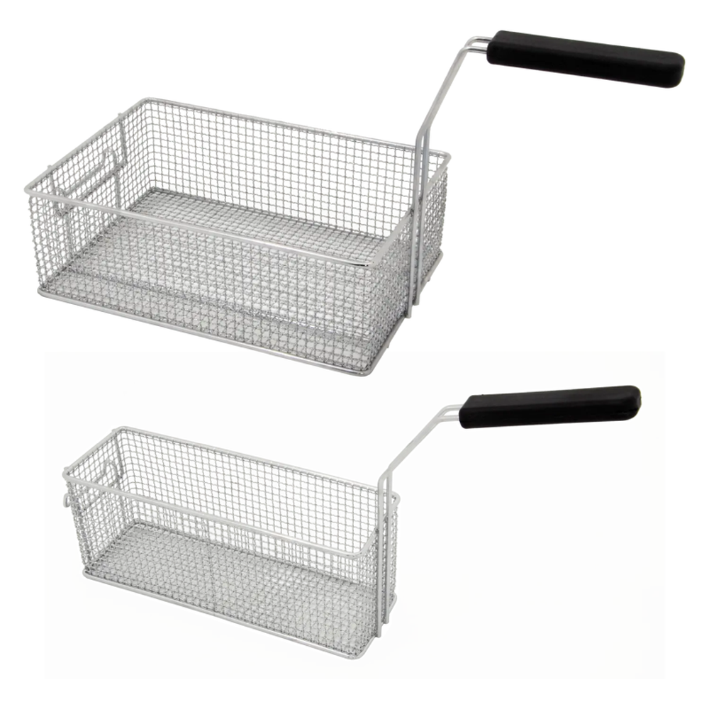KBS Frittierkorb 1/1 für Fritteuse 8 Liter aus Drahtgeflecht mit Deckel