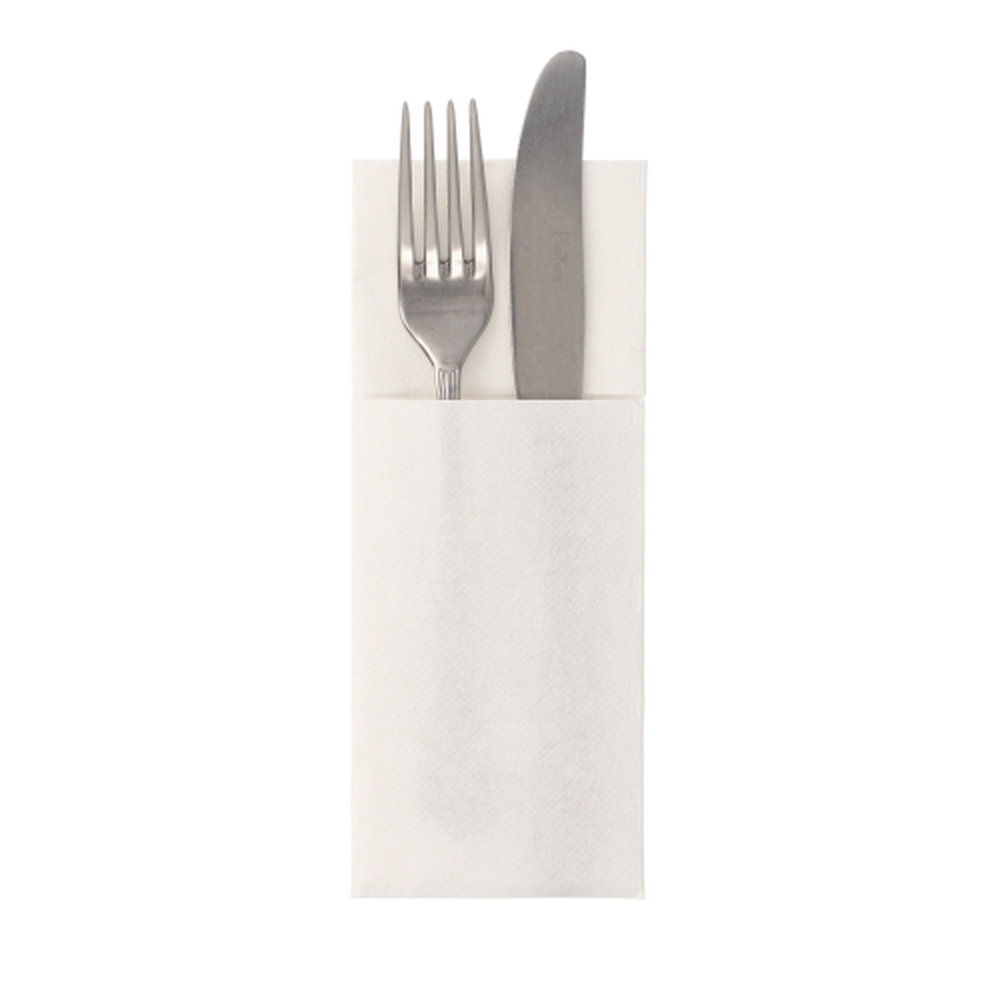 Papstar Servietten "ROYAL Collection" 40 cm x 30 cm weiss mit Besteckfalz