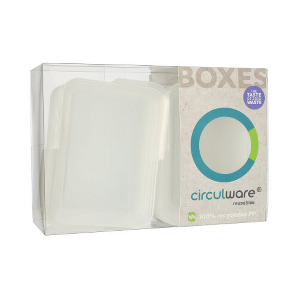PAPSTAR Circulware Deckel für Schalen Mix & Match eckig 2,5 cm x 15,6 cm x 