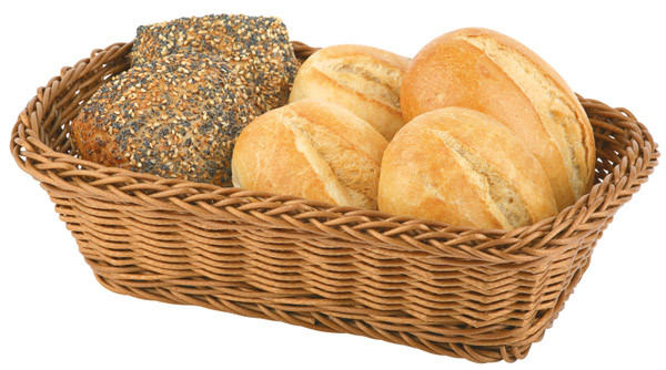 APS Tisch- und Buffetkorb, eckig 23 x 17cm, H: 8 cm , Polypropylen, braun