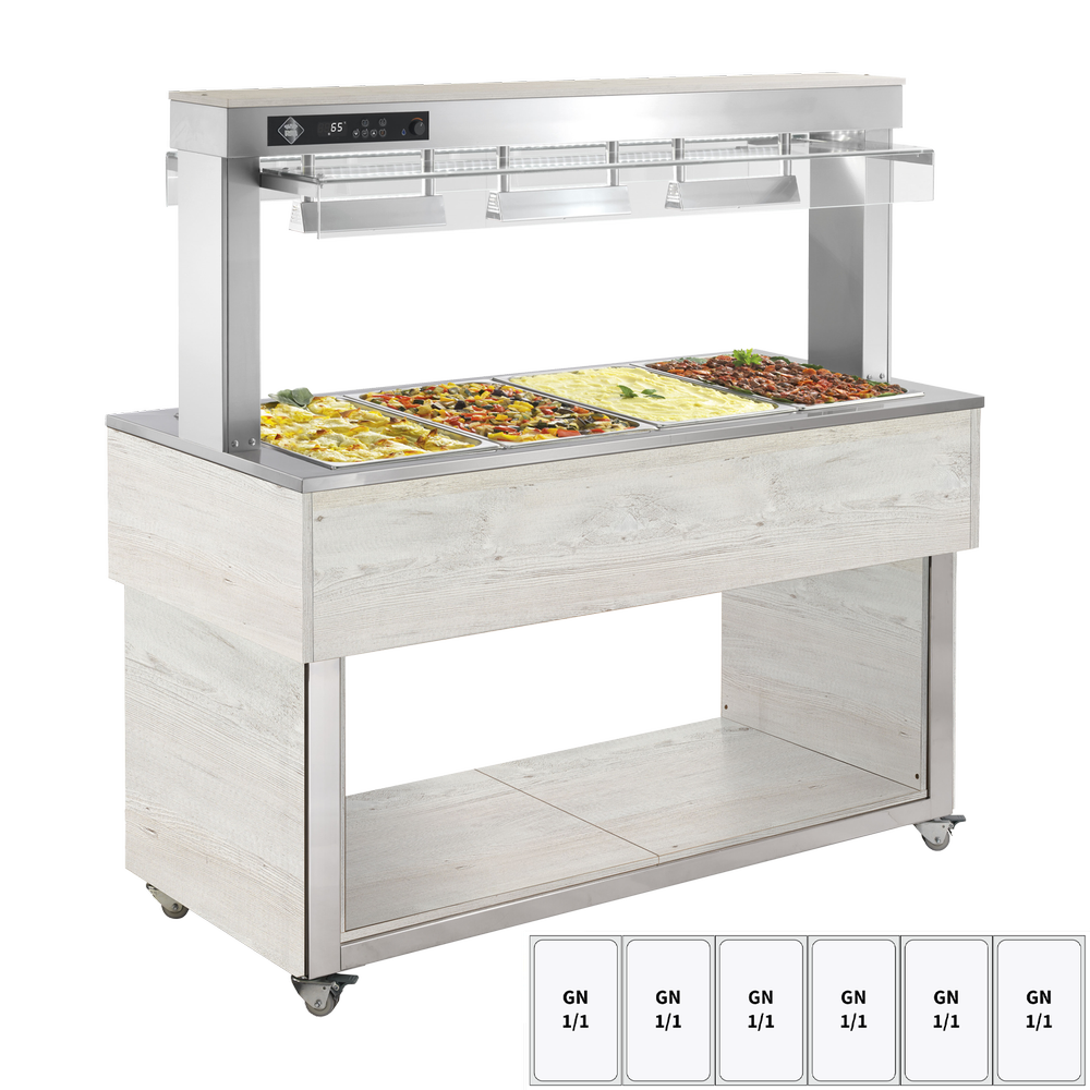 RM Gastro Warmhaltebuffet, Wasserbad GN 6-1/1 Hemlock / RM - TR RED+ 6H