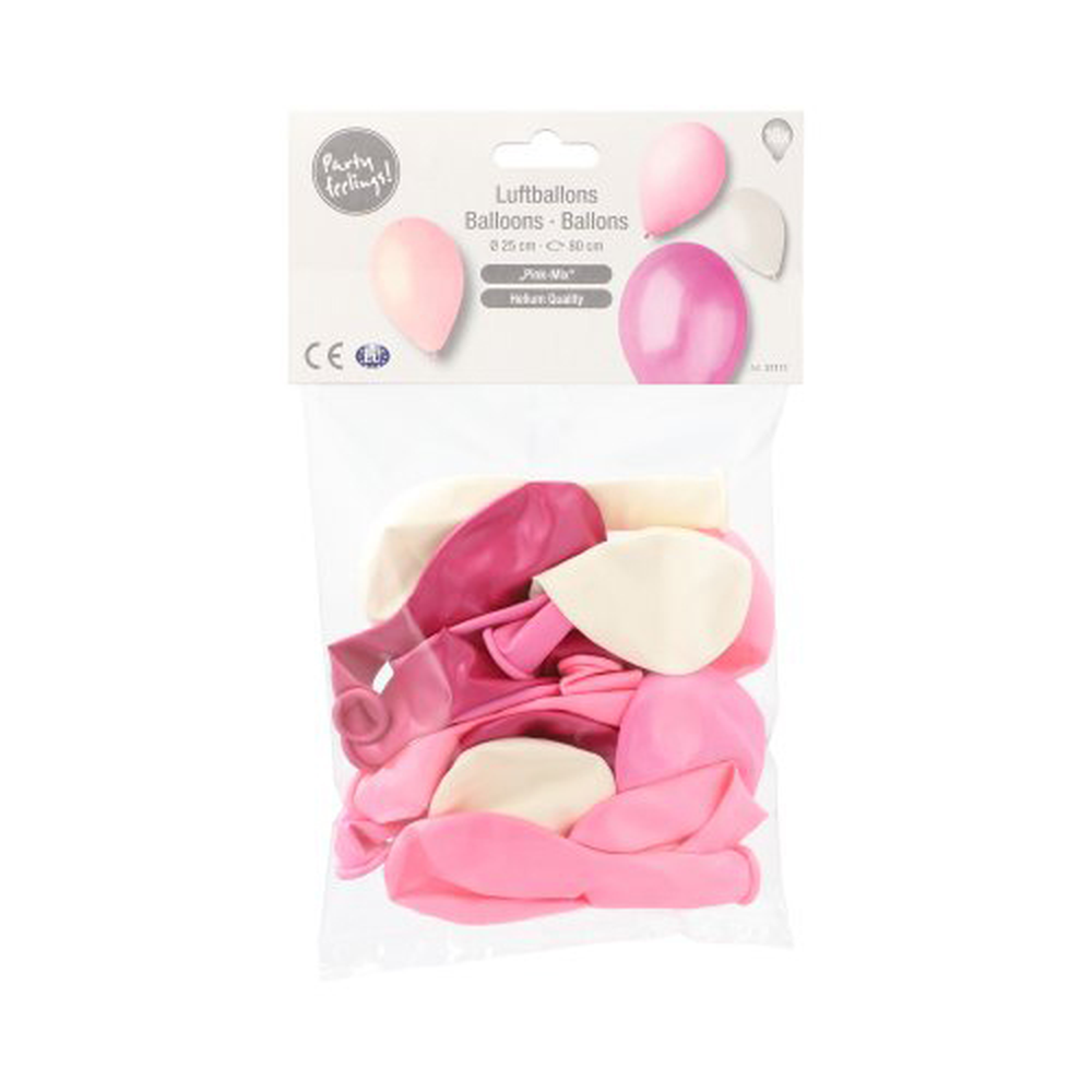 Papstar Luftballons Ø 25 cm farbig sortiert "Pink-Mix"