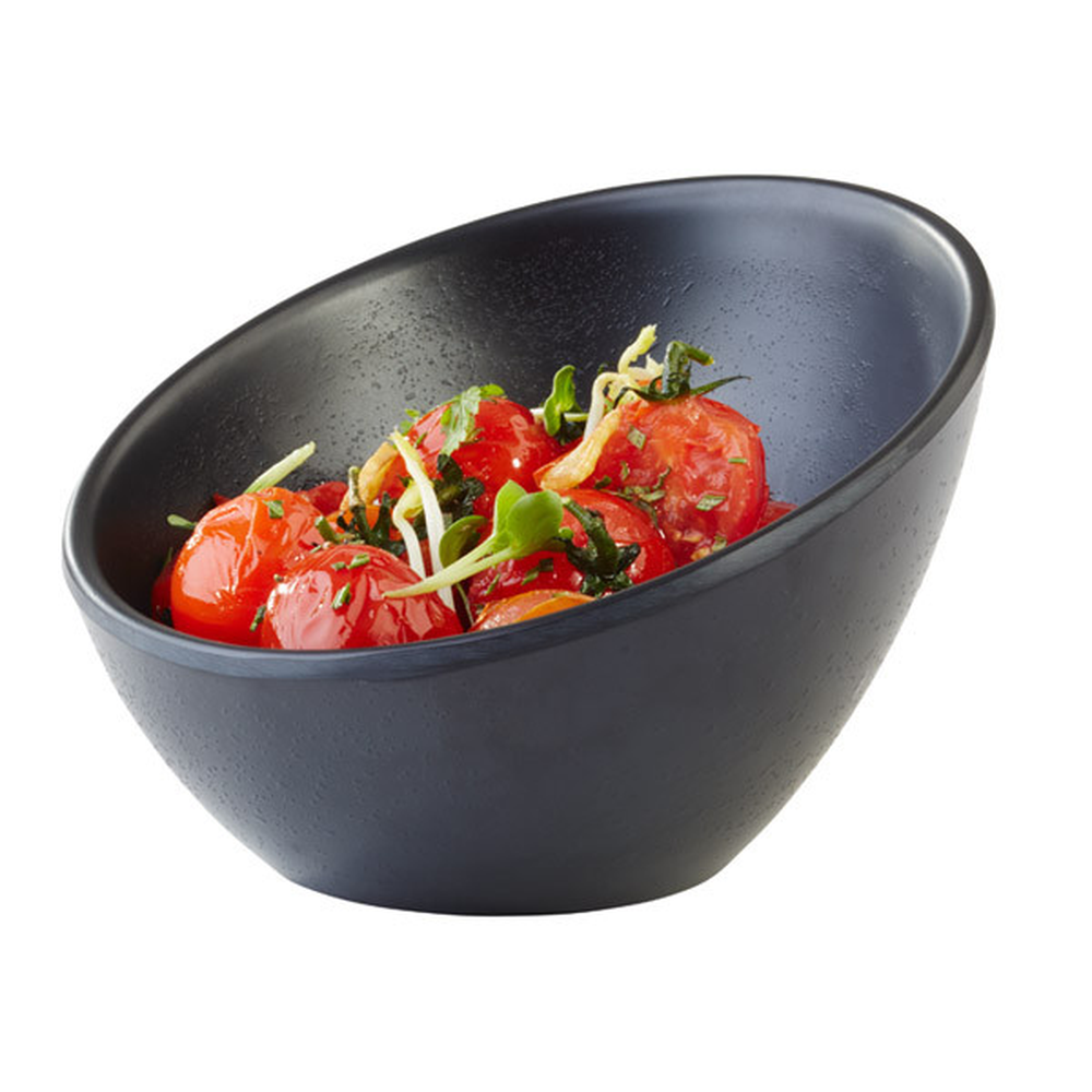 APS Schale -ZEN- Ø 12,5 cm, H: 8,5 cm , Melamin, schwarz, Steinoptik