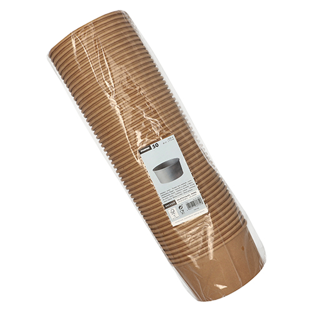 Papstar Salatschalen, Pappe rund 1000 ml Ø 15 cm · 7,5 cm braun