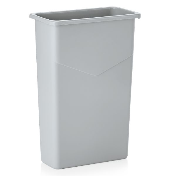 WAS Abfallbehälter, 75 ltr., 51 x 27 x 75 cm, grau, Polypropylen