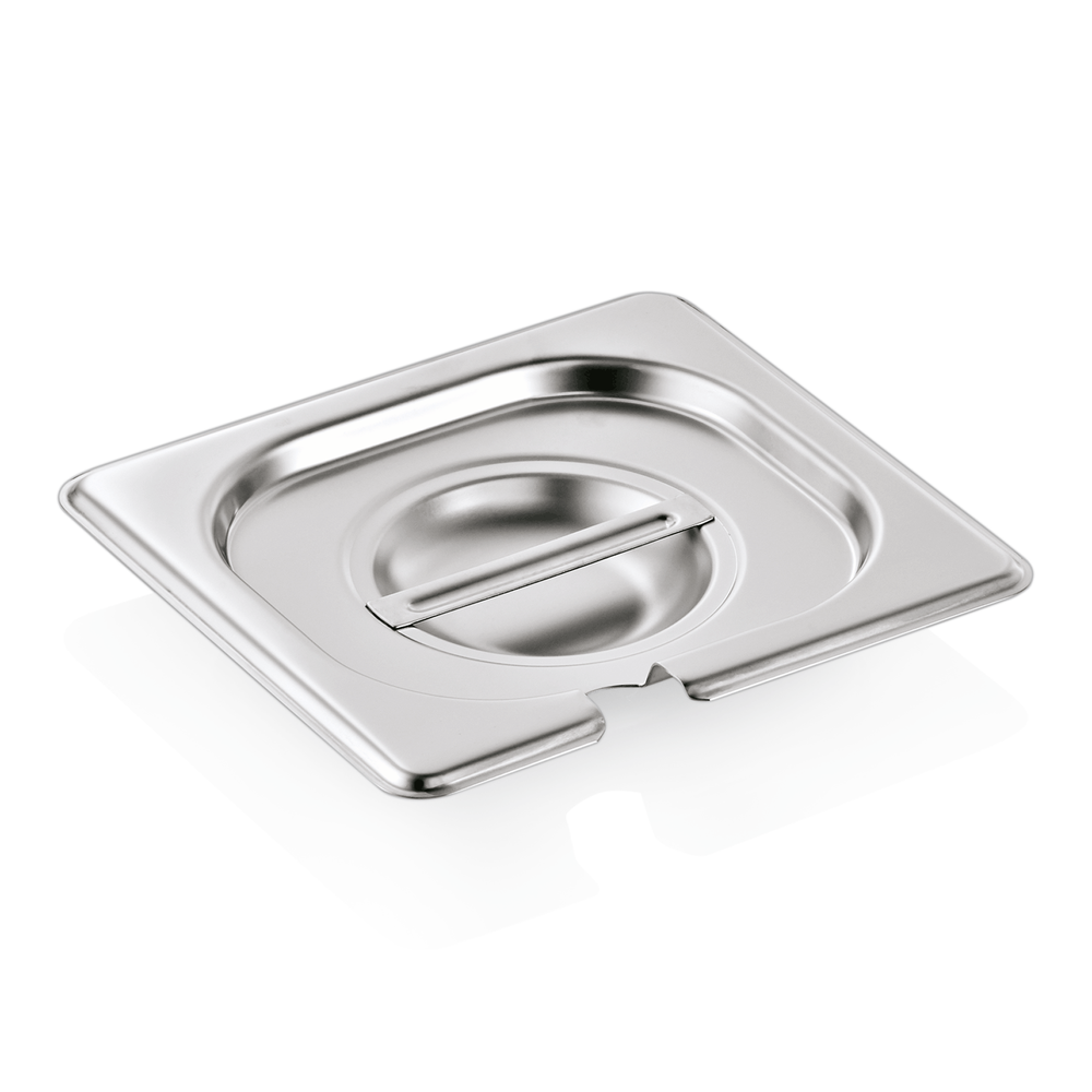WAS GN Deckel GN SELECT 1/6, mit Löffelaussparung, Chromnickelstahl 18/8