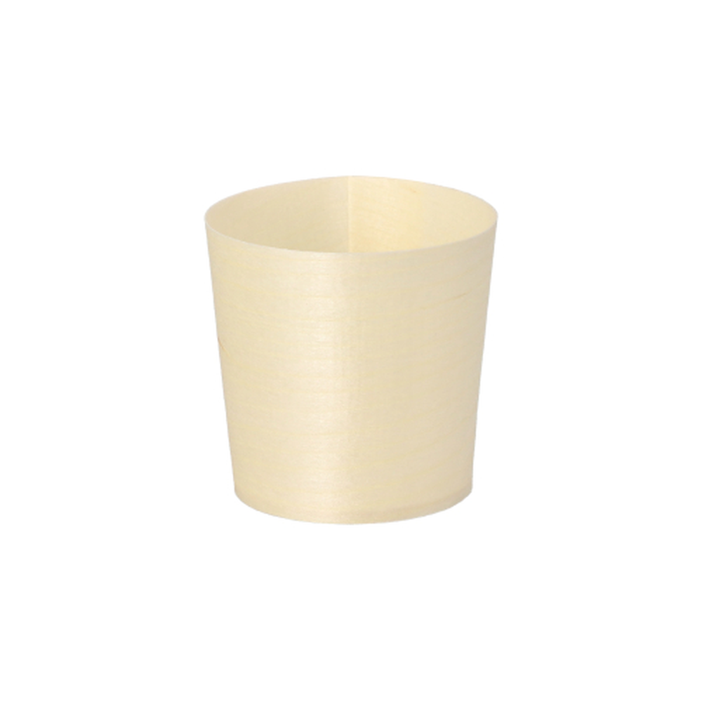 Papstar Fingerfood - Schalen, Holz "pure" rund Ø 4,5 cm · 4,5 cm