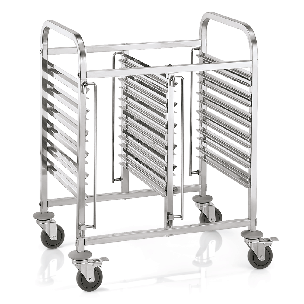 WAS Regalwagen CANTINA GN 1/1 für 12 Behälter/24 Tabletts, 55 x 74 x 100 cm, Chr