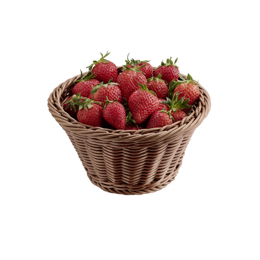 APS Tisch- und Buffetkorb, rund Ø 19 cm, H: 9,5 cm , Polypropylen, braun