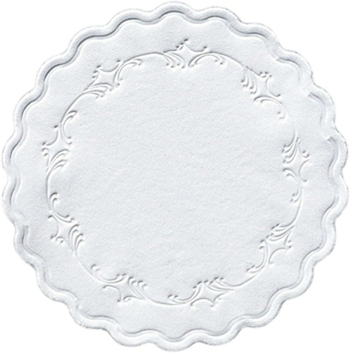 Duni Zelltuch-Untersetzer Ø 9 cm 8-lagig Romance weiß