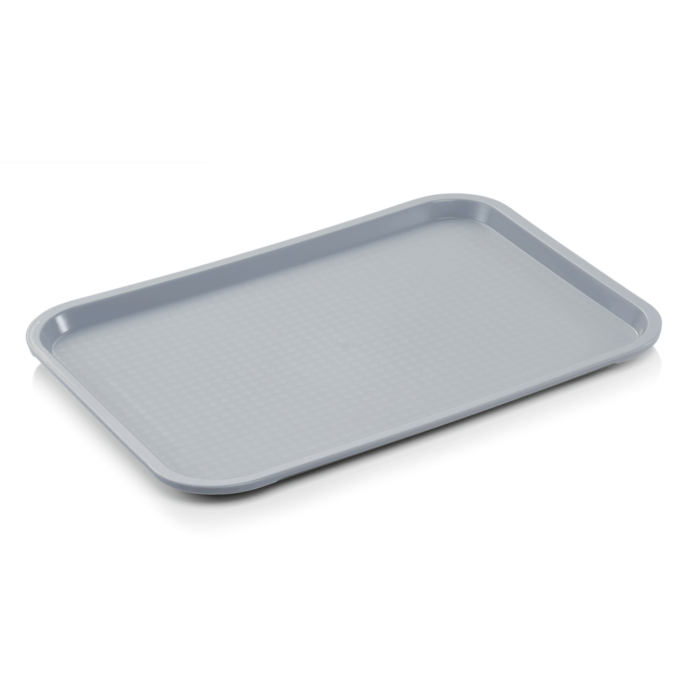 WAS Fast Food Tablett, 35 x 27 x 2 cm, lichtgrau, Polypropylen