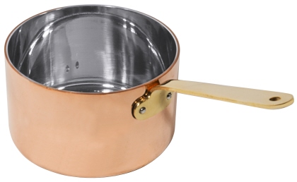 Contacto Stielkasserolle 12 cm, tief aus Kupfer/Edelstahl