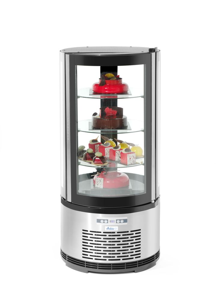 Hendi Kuchenvitrine, rund 100L, Arktic, 100L, 230V/210W, ø480x(H)1065mm