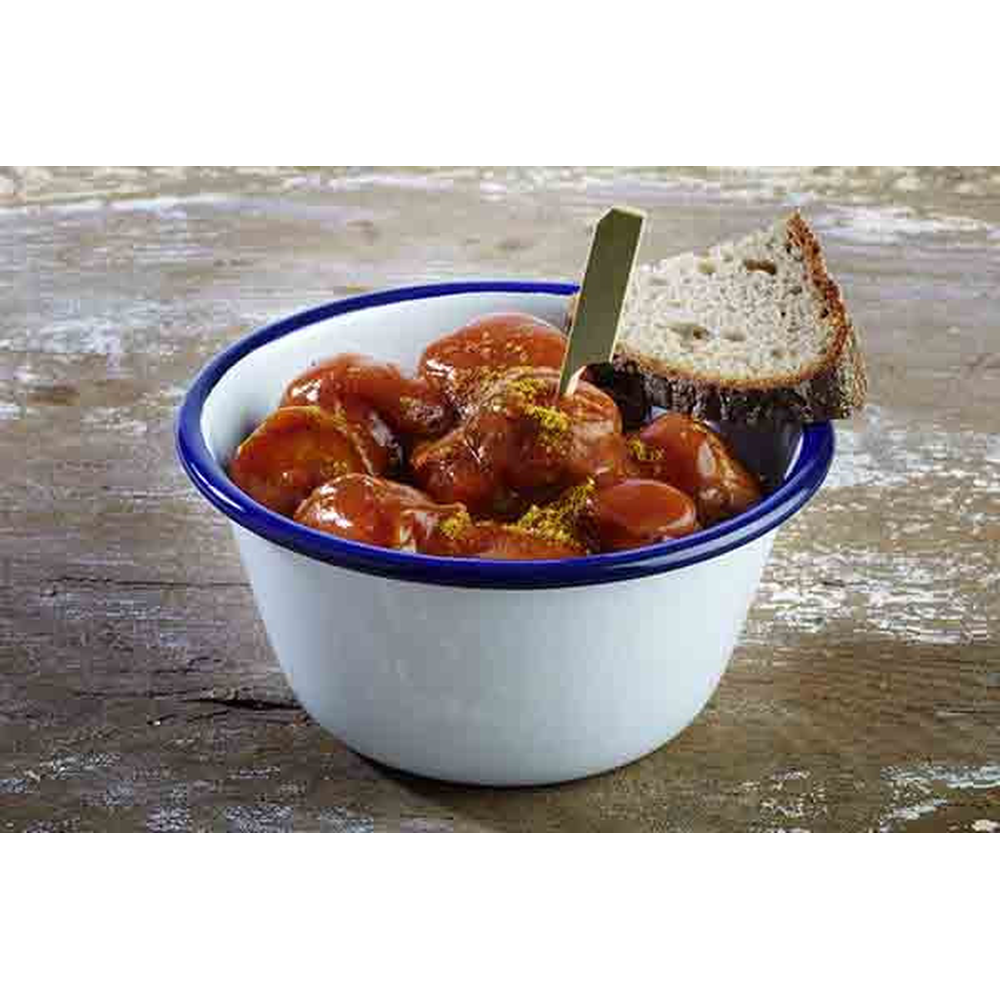 APS Schale -ENAMELWARE- Ø 13 cm, H: 6 cm, 0,5 Liter , emailiertes Stahlblech