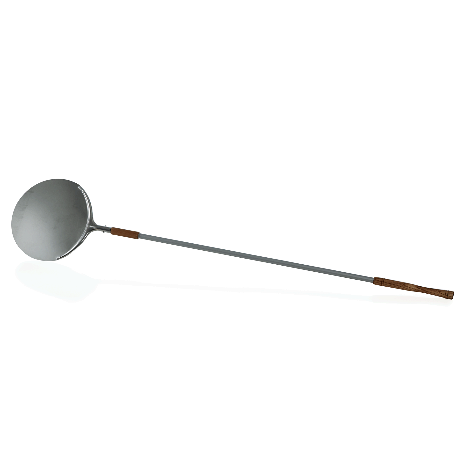 WAS Pizzaschaufel, 200 cm, Schaufel Ø 40 cm, beweglicher Holzgriff, Aluminium, H