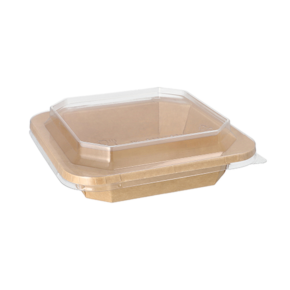 Papstar Lunchboxen, Pappe eckig 500 ml 3,3 cm x 16,2 cm x 16,2 cm braun