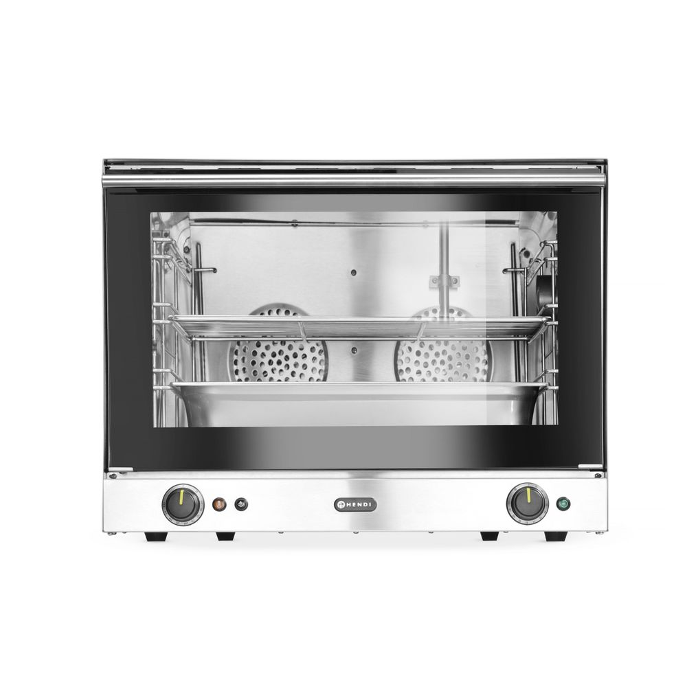 Backofen mit Glastür, Edelstahl, Convection, Glasfront, Drehknöpfe