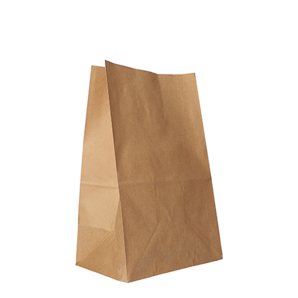 Papstar Blockbodenbeutel, Kraftpapier 29,5 cm x 19 cm x 12 cm braun