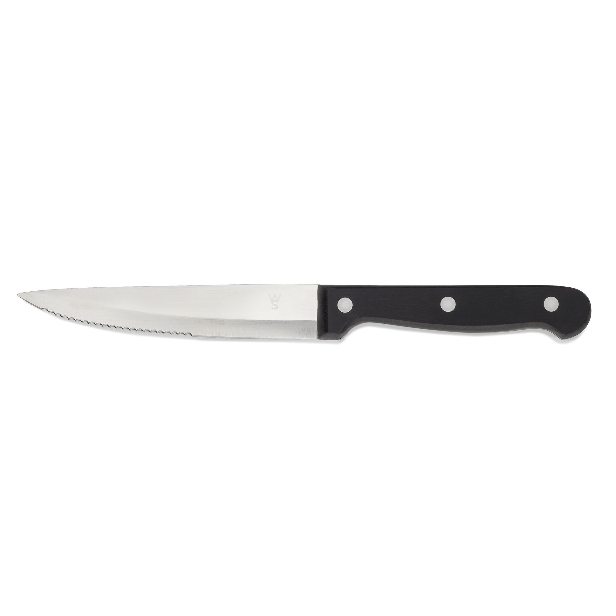 WAS Steakmesser Set mit POM Kunststoffgriff, 25 cm, Set á 6 Stück, Polyoxymethyl