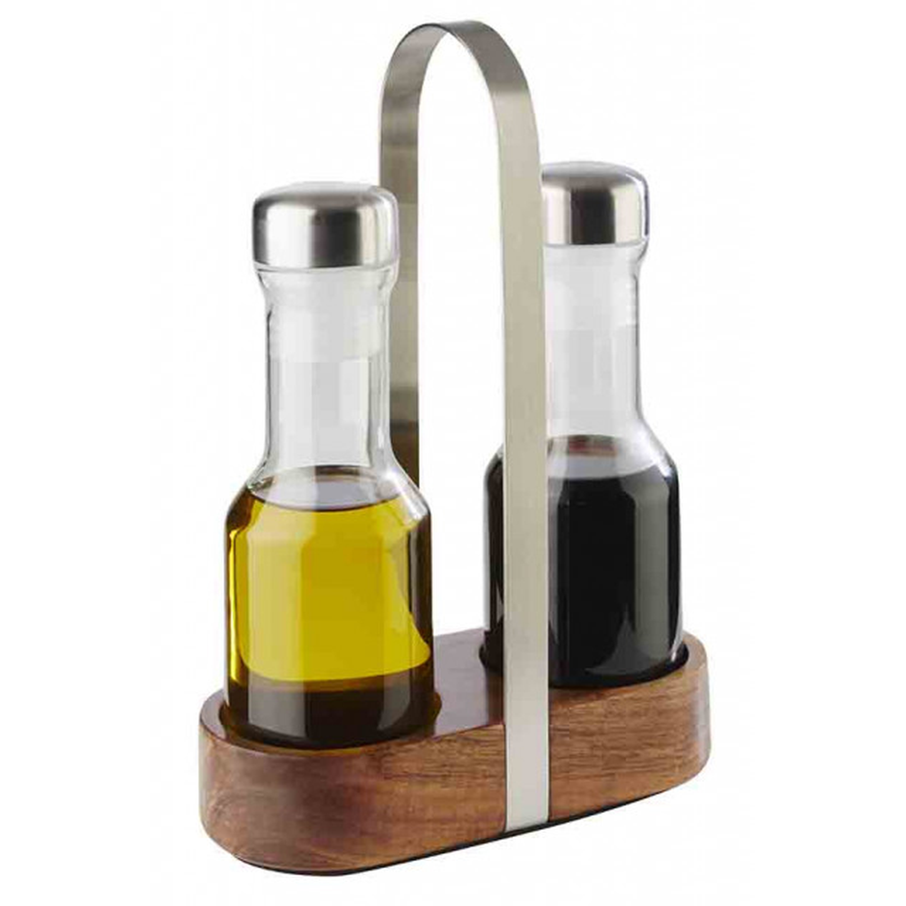 APS Essig- und Öl-Menage 16 x 7,5 cm, H: 24,5 cm , Set bestehen aus: