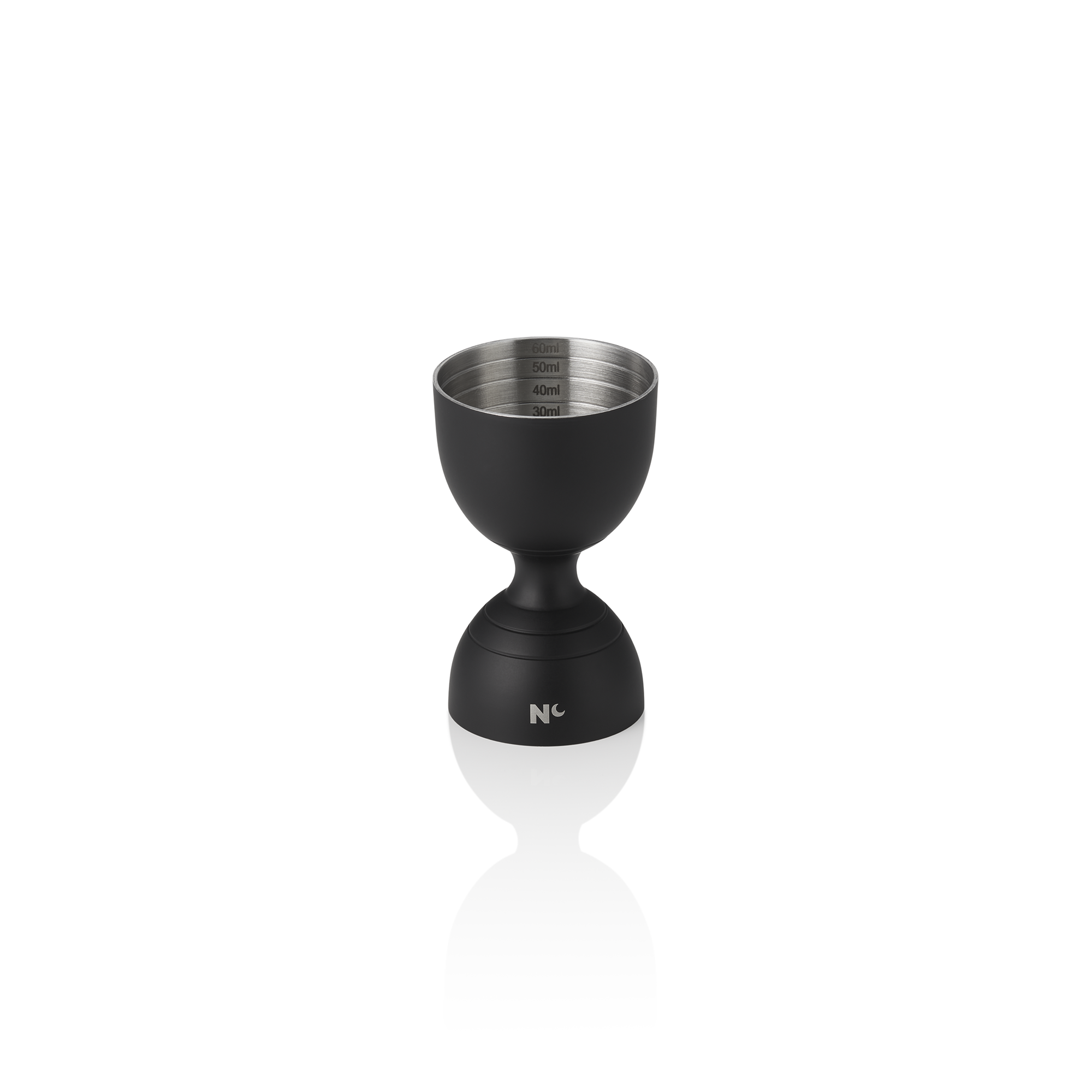 WAS Jigger Rim Bell NOCTURN, Ø 5 cm, Höhe 8 cm, schwarz matt, Chromnickelstahl 1