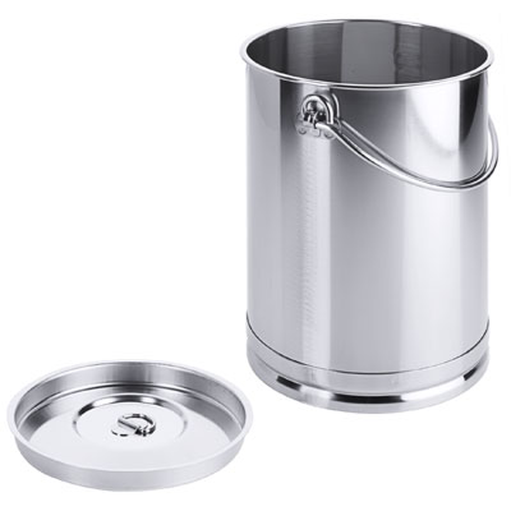 Contacto Eimer, zylindrisch 5 l mit Bodenreifen und Deckel
