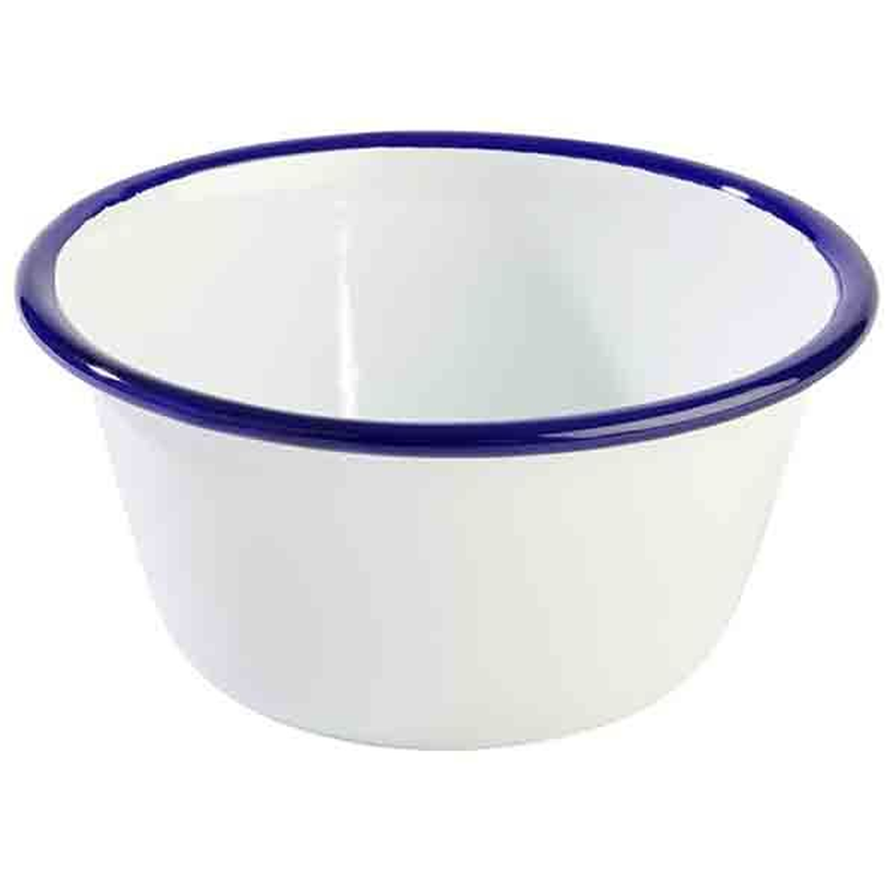 APS Schale -ENAMELWARE- Ø 13 cm, H: 6 cm, 0,5 Liter , emailiertes Stahlblech