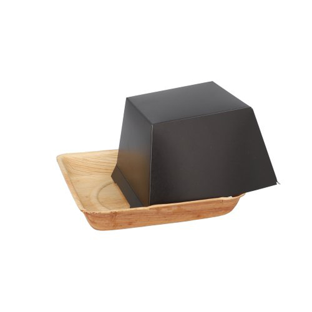 PAPSTAR Burgerboxen Palmblatt eckig 8 cm x 14 cm x 14 cm , klein mit separate