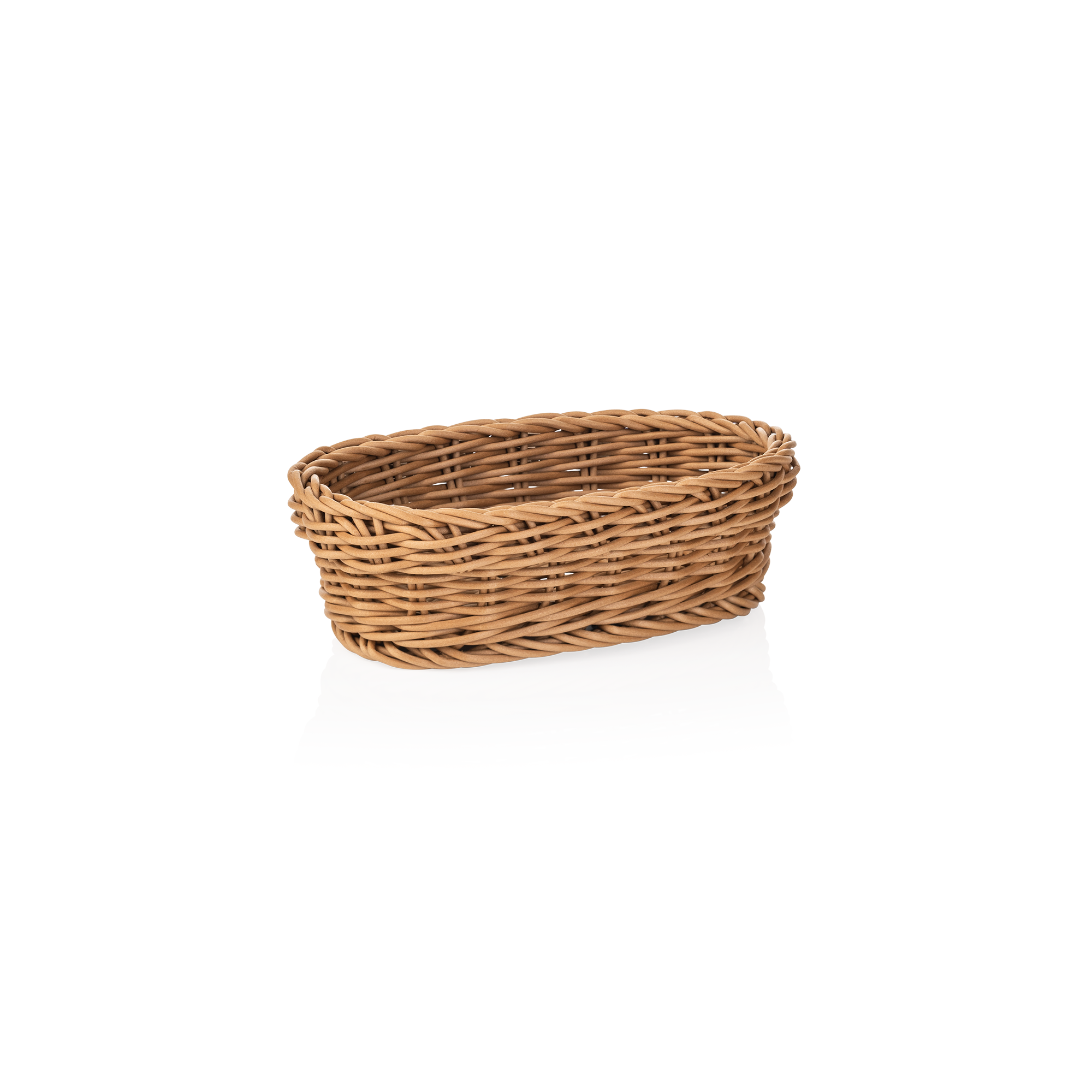 WAS Korb WEAVER PRO Tischkörbe, 19 x 12 x 6 cm, oval, beige, Polypropylen