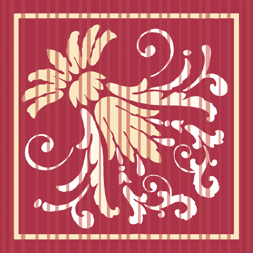 Mank Deckchen Letizia bordeaux 90 x 90 mm